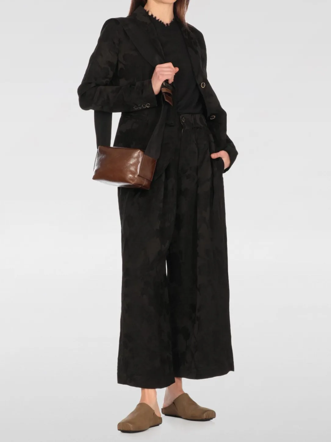 Borsa a spalla in pelle di vitello Uma Wang