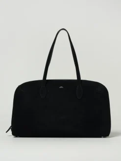 Borsa a spalla in pelle scamosciata Toteme