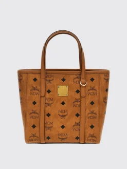 Borsa a spalla in pelle sintetica logata Mcm