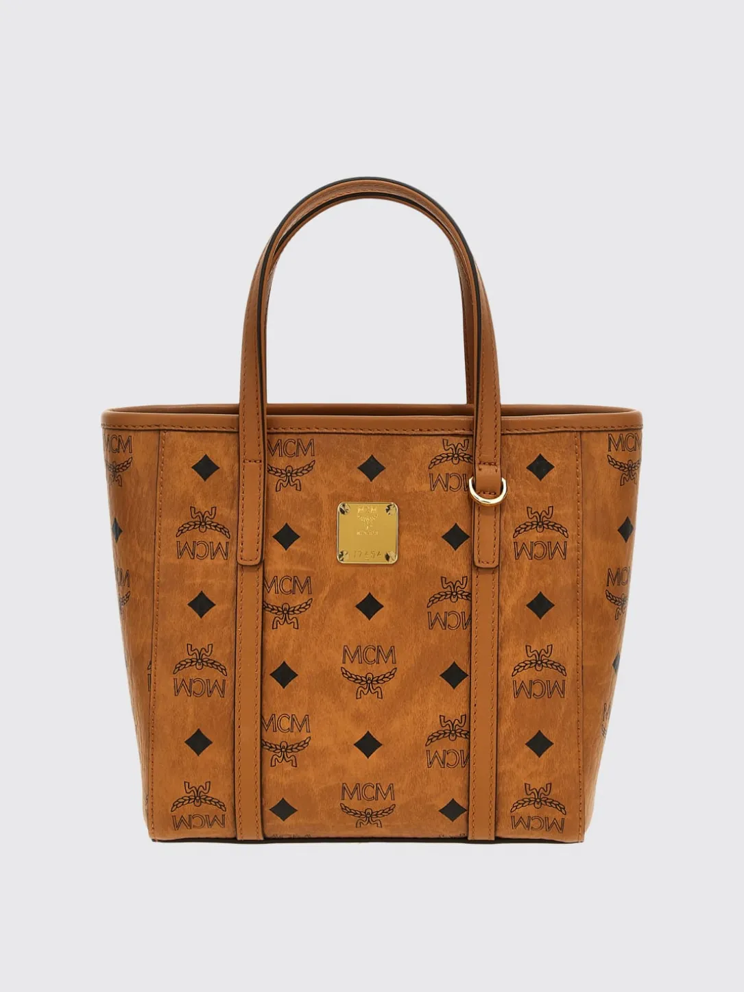 Borsa a spalla in pelle sintetica logata Mcm