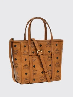 Borsa a spalla in pelle sintetica logata Mcm