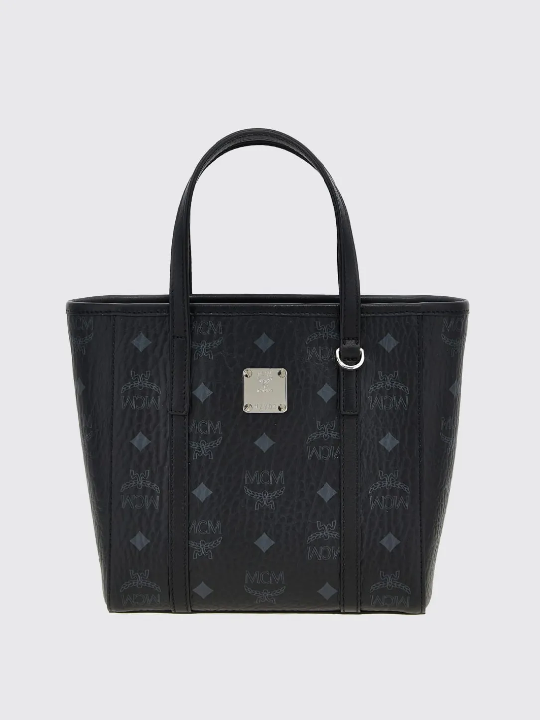 Borsa a spalla in pelle sintetica logata Mcm