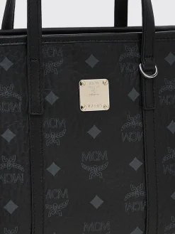 Borsa a spalla in pelle sintetica logata Mcm