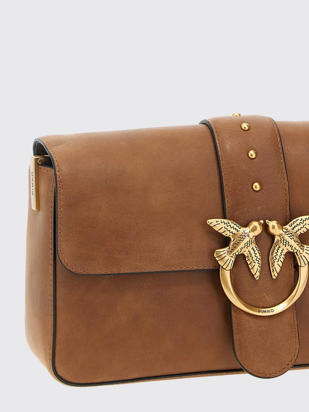 Borsa a spalla Love Bag Slouchy in pelle nuvolata Pinko