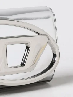 Borsa a spalla Oval D Diesel in pelle con catena 1Dr