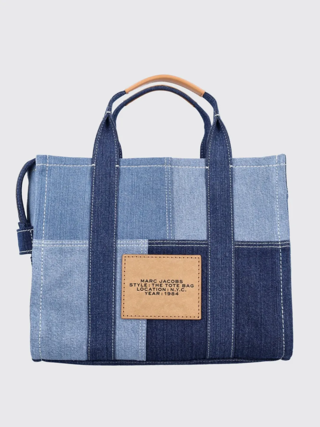 Borsa a spalla tote in denim di cotone Marc Jacobs