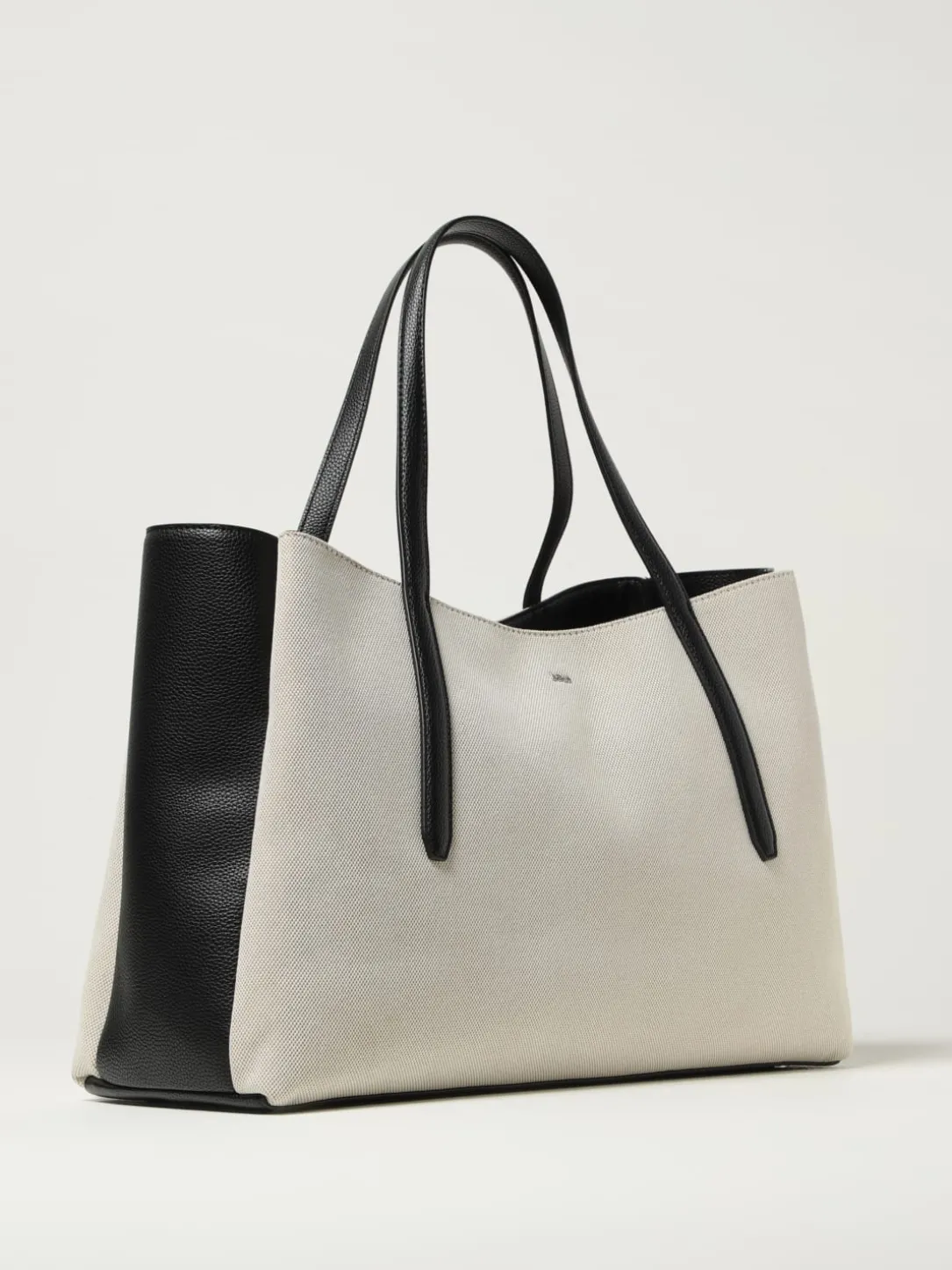 Borsa a spalla tote in tela con monogramma Double B Boss