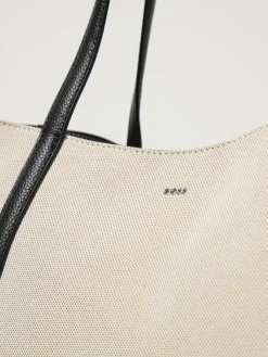 Borsa a spalla tote in tela con monogramma Double B Boss