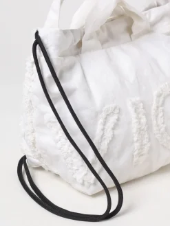 Borsa a spalla Vic Matiè trasformabile in canvas con logo sfrangiato