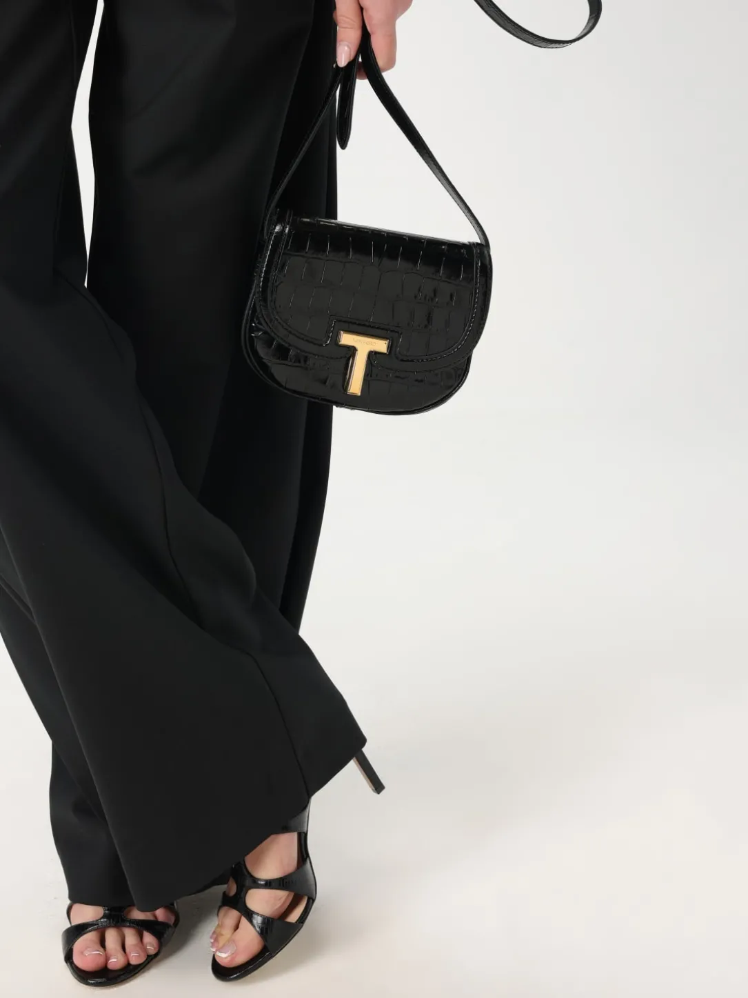 Borsa a tracolla Borsa Wallis Tom Ford in pelle stampa cocco