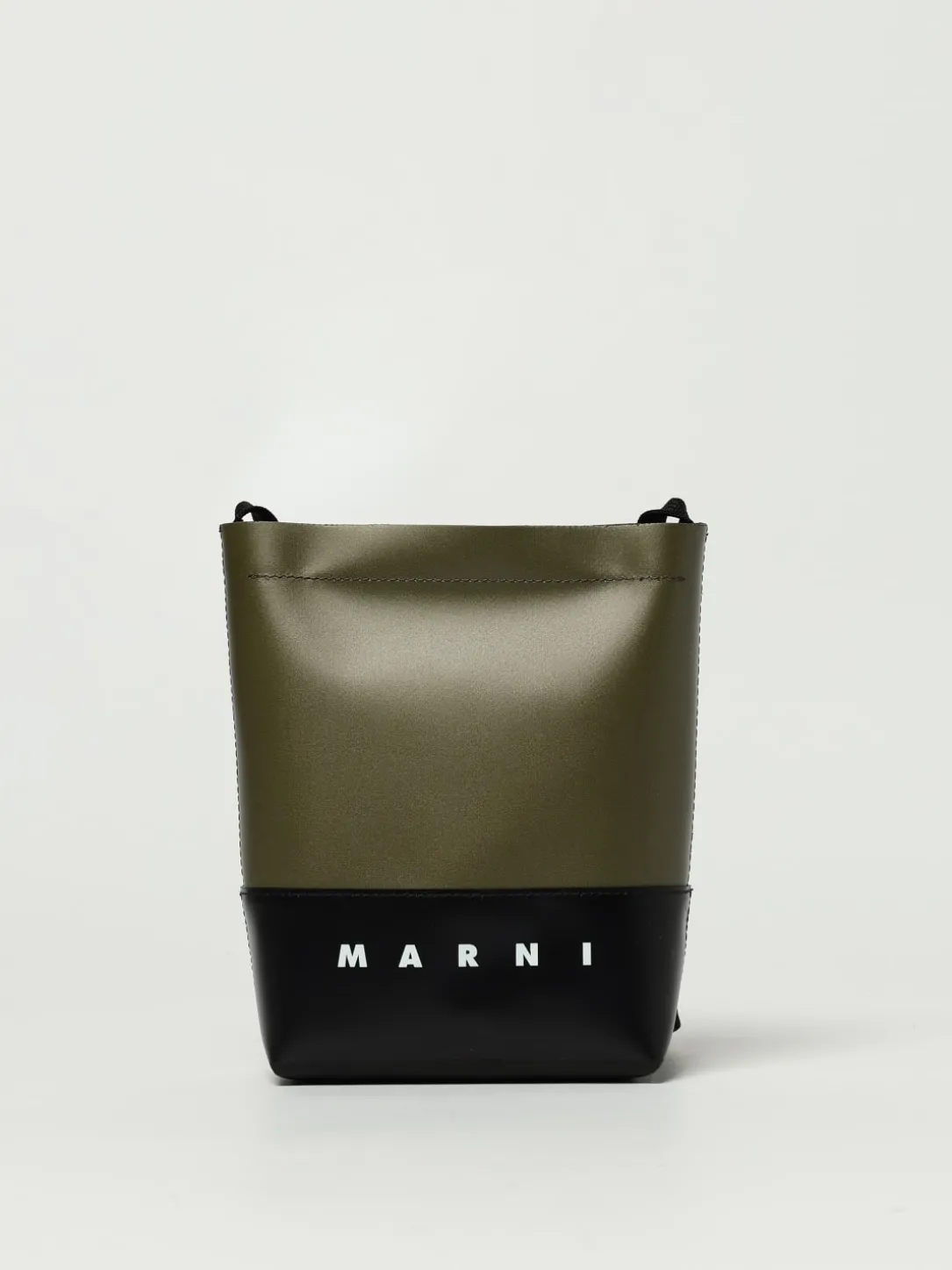 Borsa a tracolla colorblock Marni in pelle sintetica