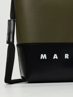 Borsa a tracolla colorblock Marni in pelle sintetica