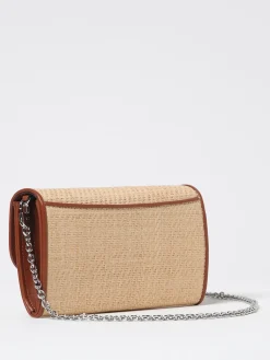 Borsa a tracolla in rafia con monogramma Lauren Ralph Lauren