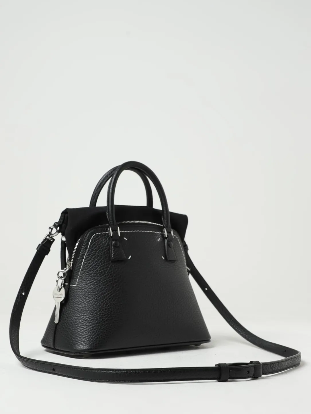 Borsa 5AC Maison Margiela in pelle a grana e canvas