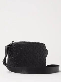 Borsa Armani Exchange in pelle sintetica a grana con logo goffrato