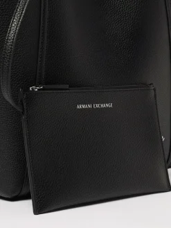 Borsa Armani Exchange in pelle sintetica a grana