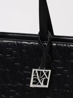 Borsa Armani Exchange in pelle sintetica con logo goffrato