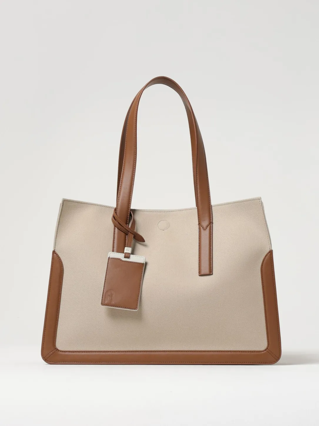 Borsa Baia XL Furla in canvas di cotone e pelle