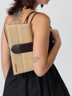 Borsa Bambino Jacquemus in rafia e pelle