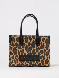 Borsa B-Army 36 Balmain in tela stampa animalier