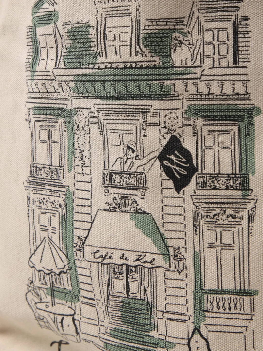 Borsa Cafè De Karl Karl Lagerfeld reversibile in canvas di cotone riciclato