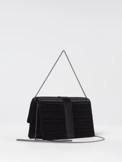 Borsa Capri Manolo Blahnik in raso plissettato