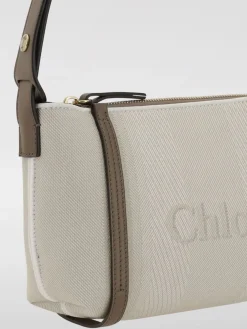 Borsa Carry Chloè in canvas di cotone e pelle
