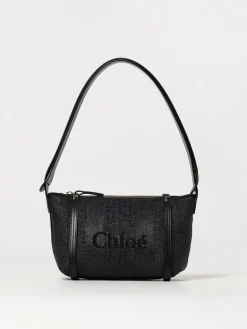 Borsa Carry Chloè in rafia e pelle