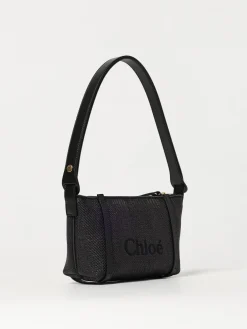 Borsa Carry Chloè in rafia e pelle