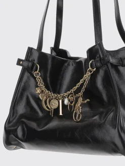 Borsa Chloé in pelle lucida con charms