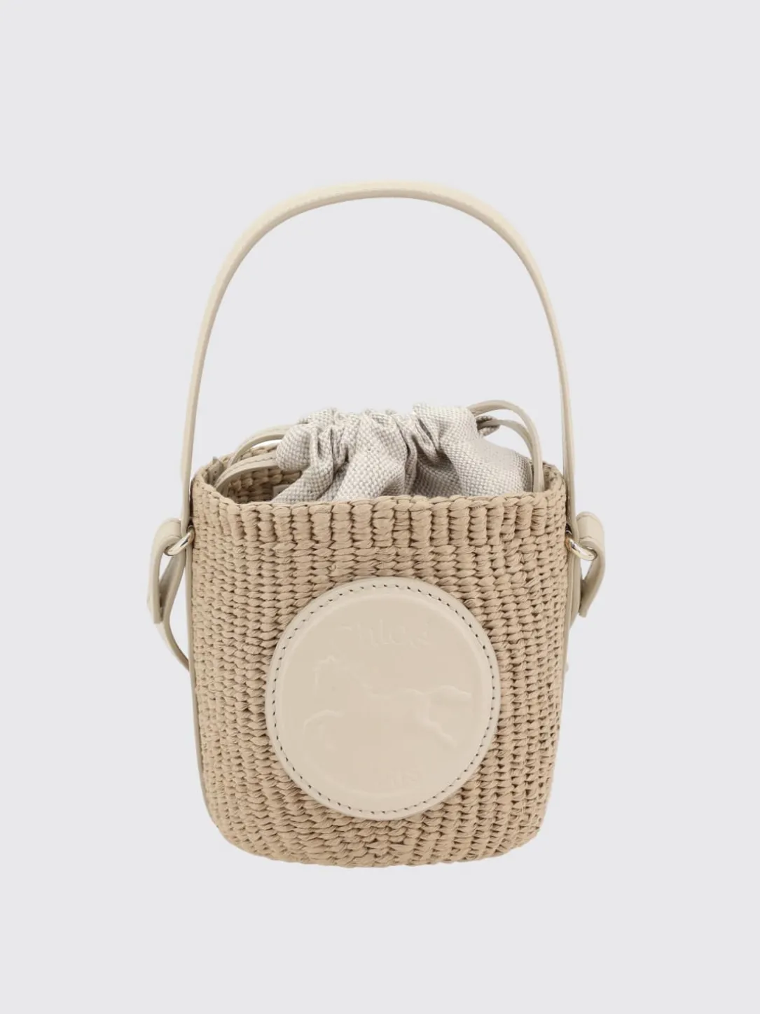 Borsa Chloè in rafia e pelle