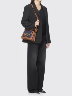 Borsa C-Me Coccinelle in denim di cotone e pelle a grana