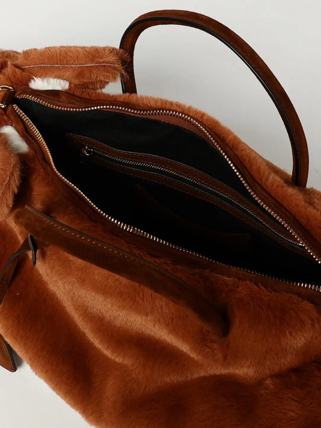 Borsa Corgi Moschino Couture in pelliccia sintetica