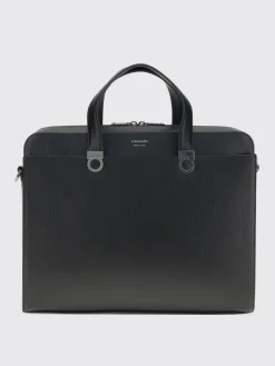 Borsa da lavoro Gancini Ferragamo in pelle martellata