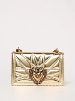 Borsa Devotion Dolce & Gabbana in nappa mordorè matelassè
