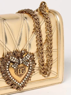 Borsa Devotion Dolce & Gabbana in nappa mordorè matelassè