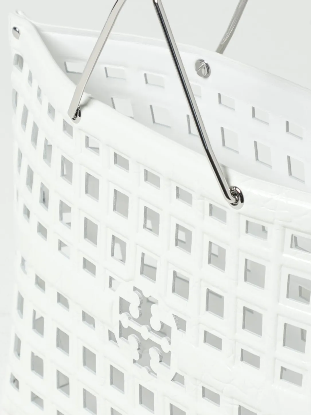 Borsa Ella Tory Burch in pelle traforata stampa cocco