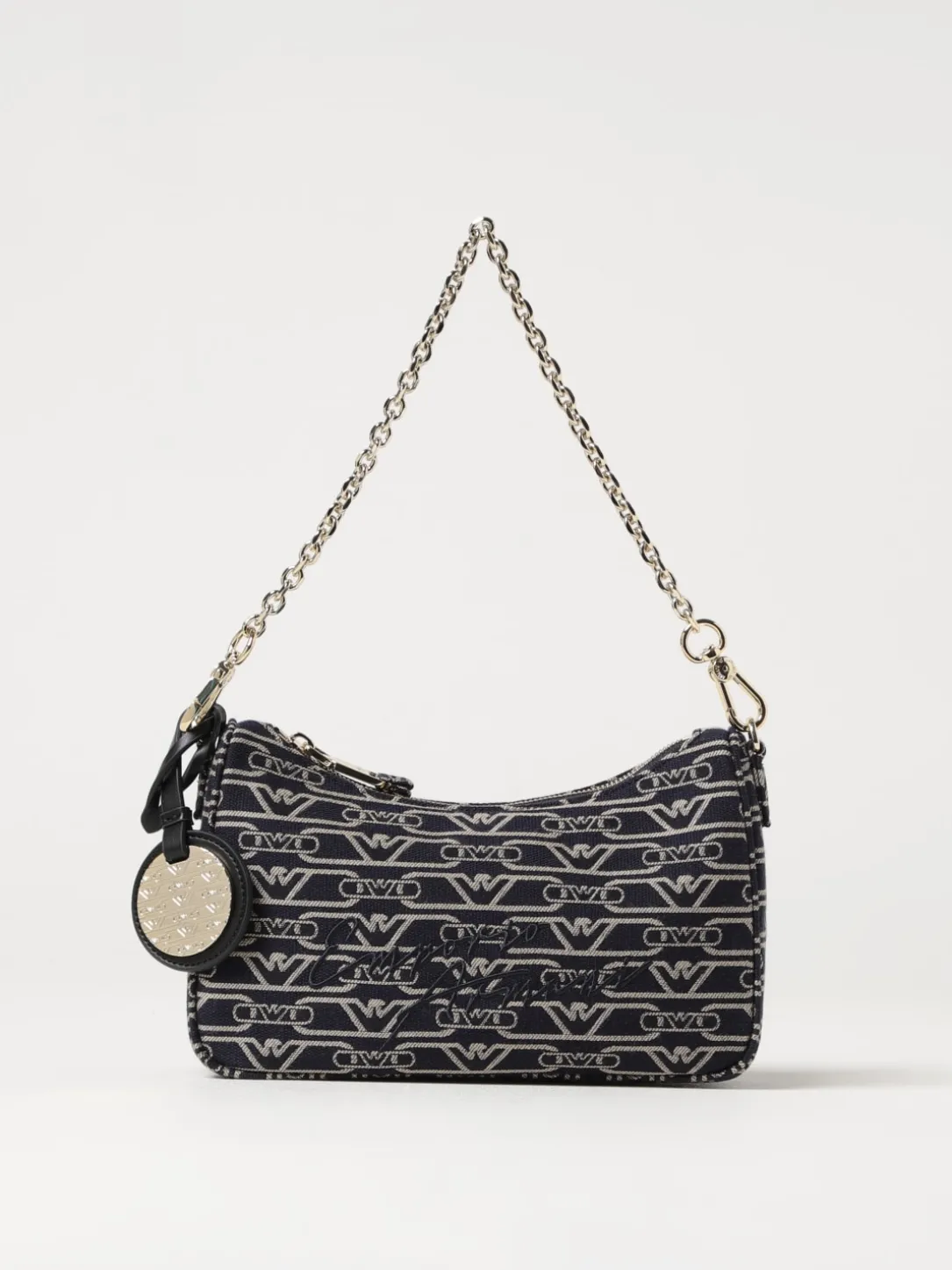 Borsa Emporio Armani in canvas con logo jacquard