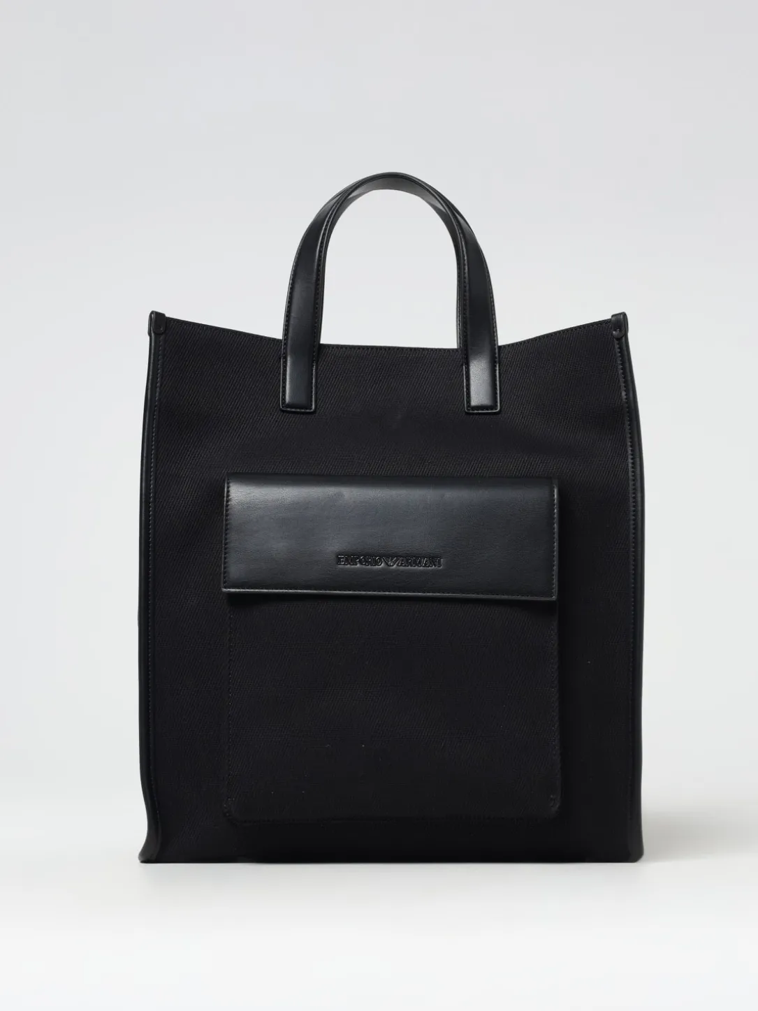 Borsa Emporio Armani in cotone e pelle