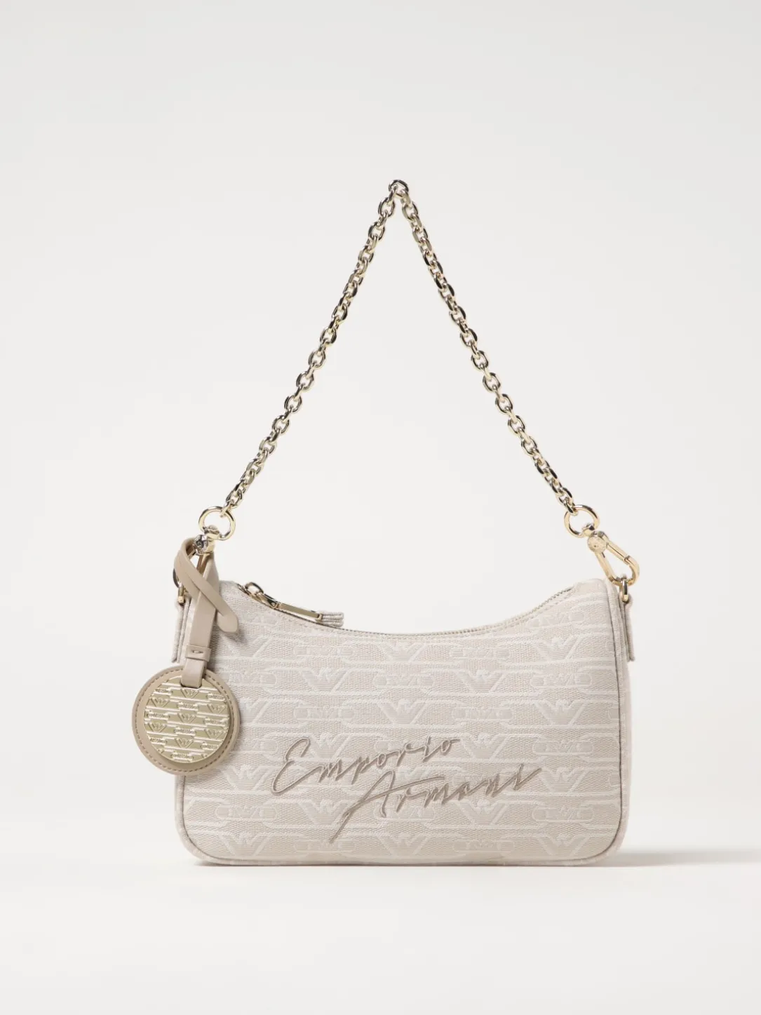 Borsa Emporio Armani in canvas con logo jacquard