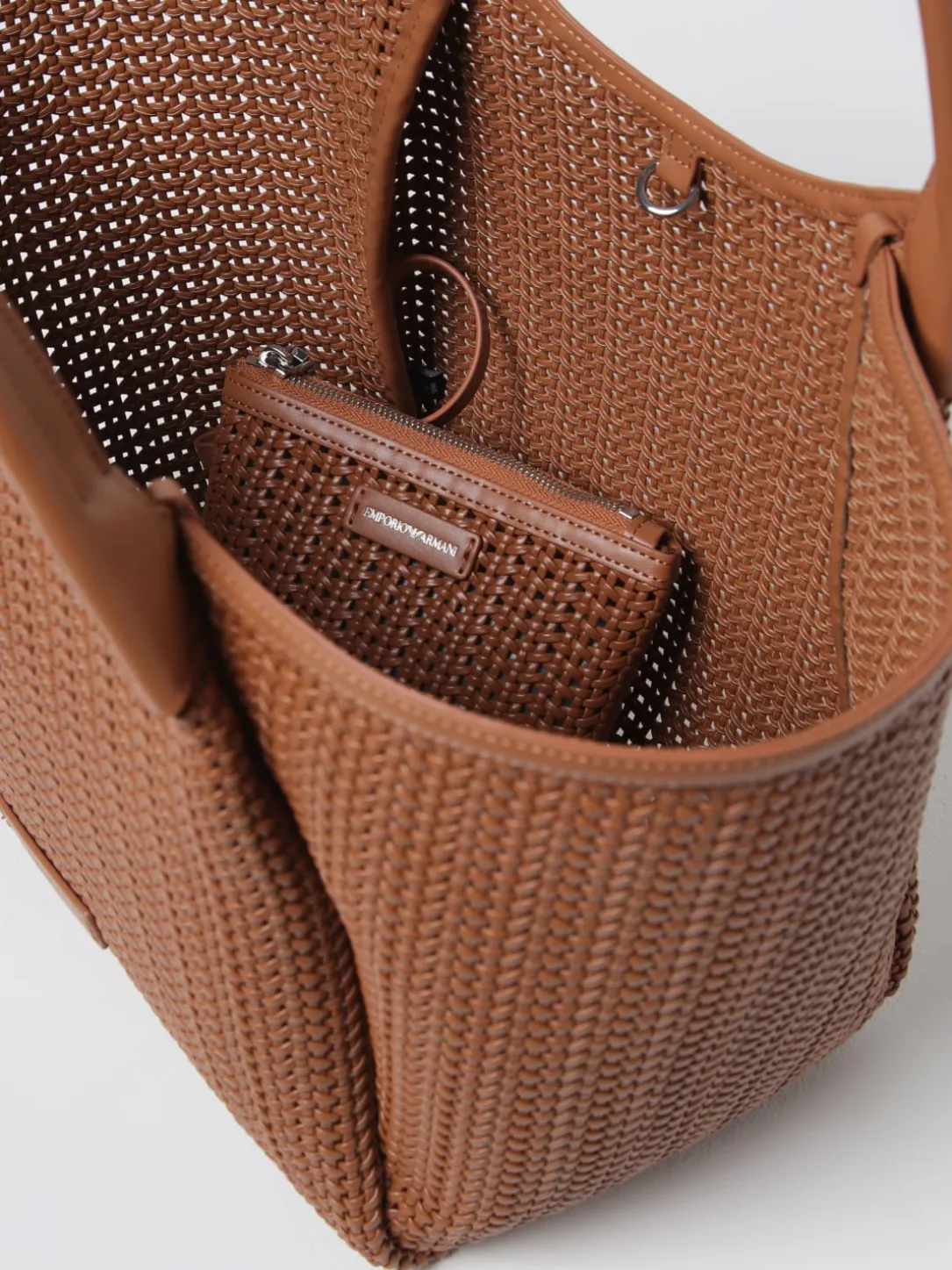 Borsa Emporio Armani in pelle sintetica intrecciata