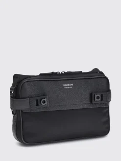 Borsa Ferragamo in nylon e pelle martellata