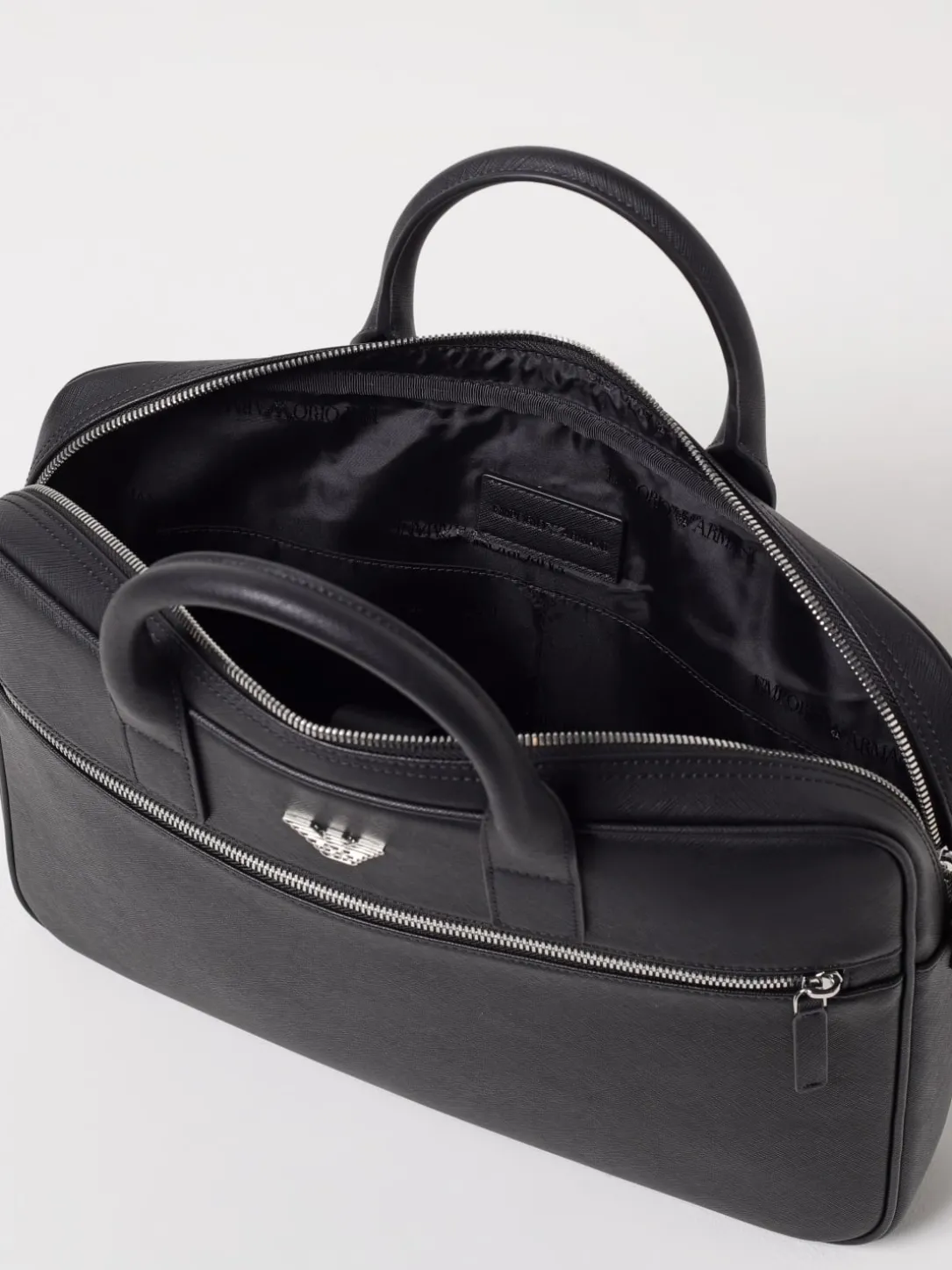 Borsa 24h Emporio Armani in pelle sintetica saffiano