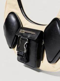 Borsa Hobo Karl Lagerfeld in canvas e pelle sintetica