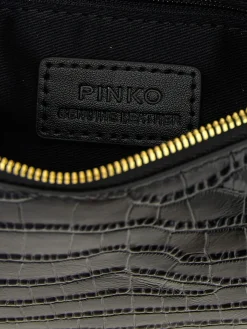 Borsa Horizontal Mini Pinko in pelle stampa cocco