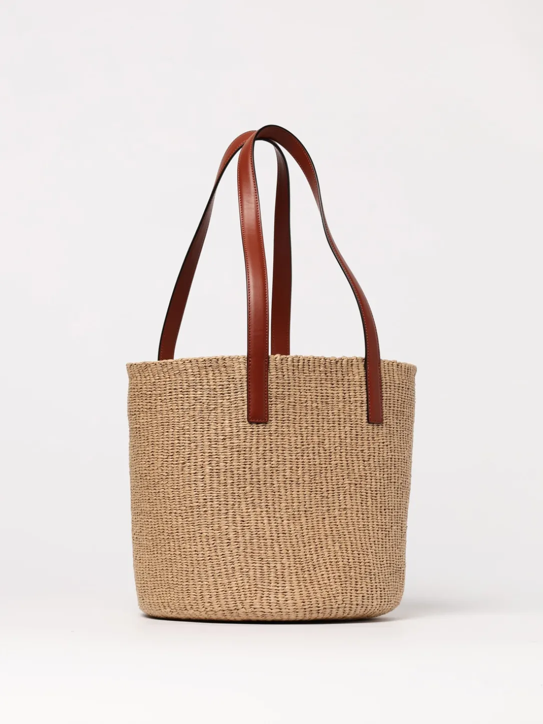 Borsa Horse Medal Chloè in rafia e pelle