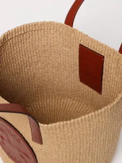 Borsa Horse Medal Chloè in rafia e pelle