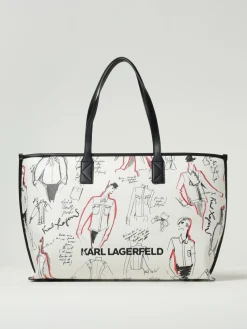 Borsa Karl Lagerfeld in pelle sintetica stampata