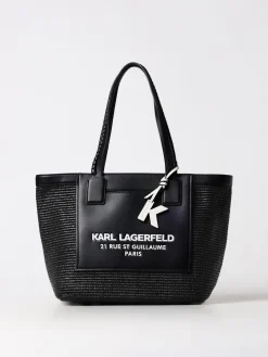 Borsa Karl Lagerfeld in rafia e pelle sintetica