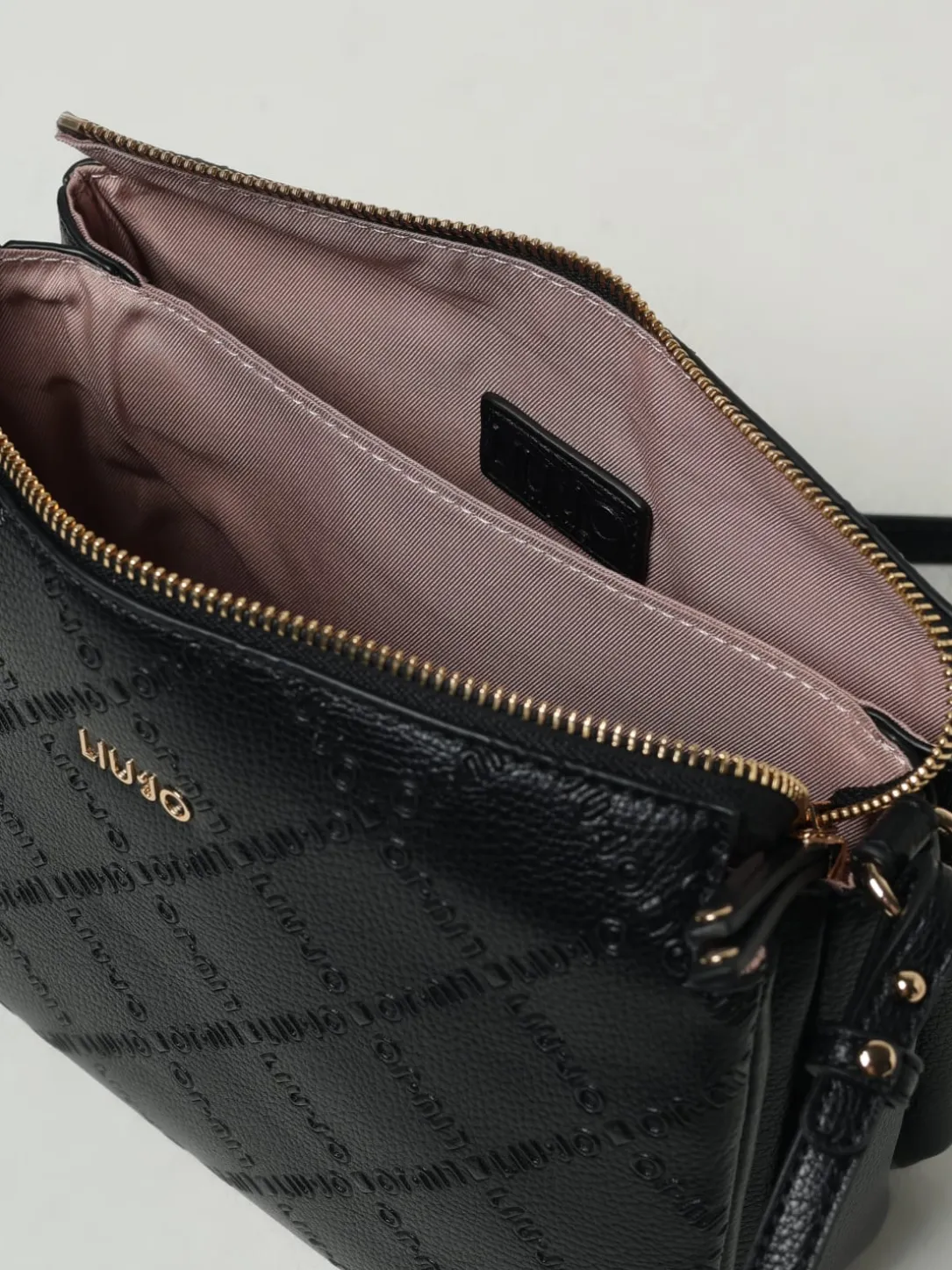 Borsa Liu Jo in pelle sintetica a grana con logo goffrato